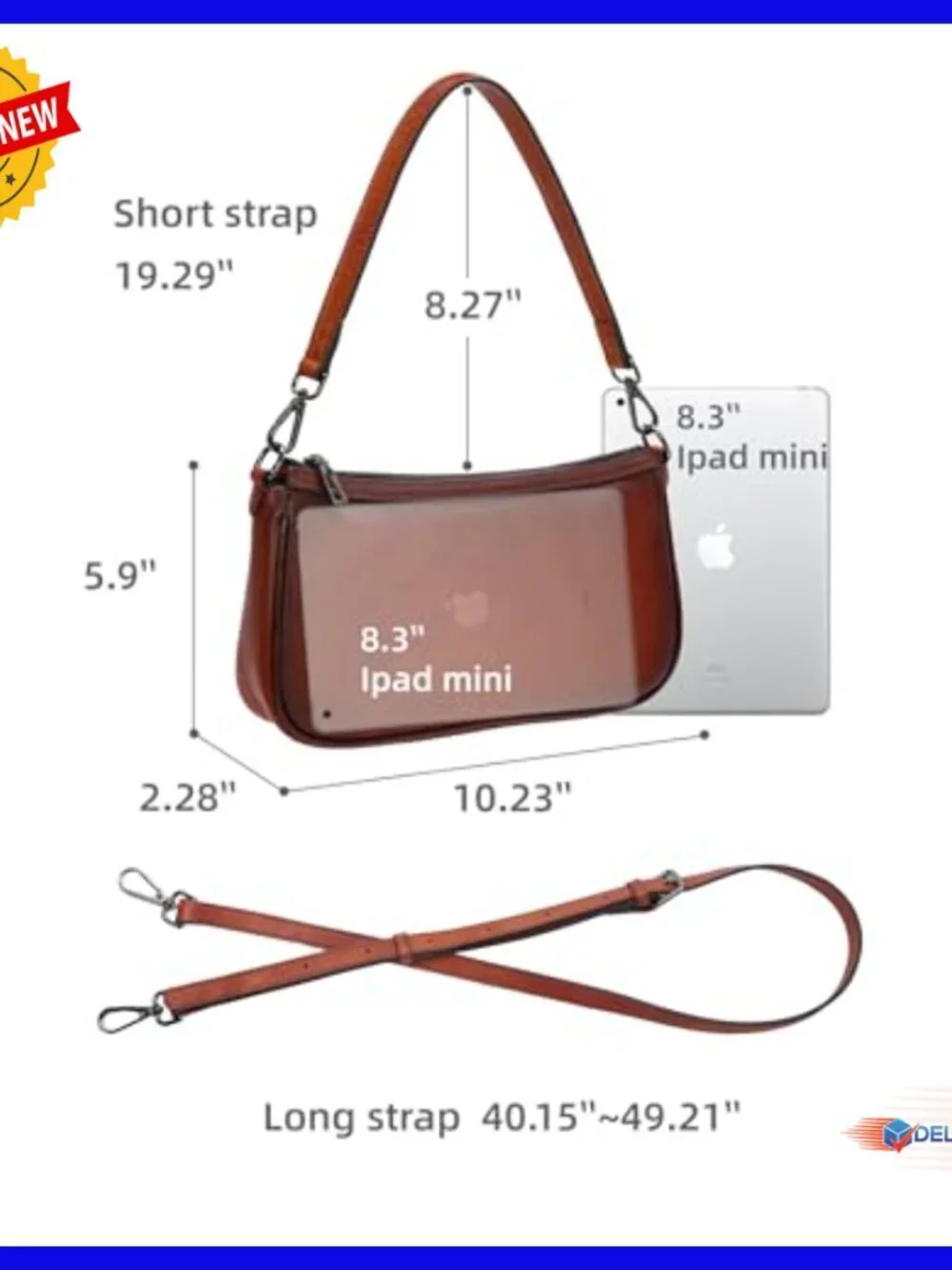 Leather Crossbody Bag Small Hobo Purse with Detachable Strap for Everyday Use